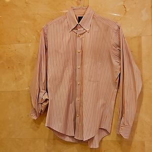 MEN'S TAILORBYRD PINSTRIPE BUTTON DOWN DRESS SZ LARGE SHIRT $100